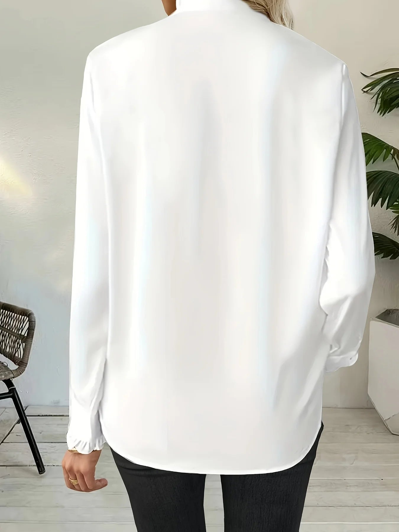 Women's Elegant Loose-Fit Long Sleeve Blouse