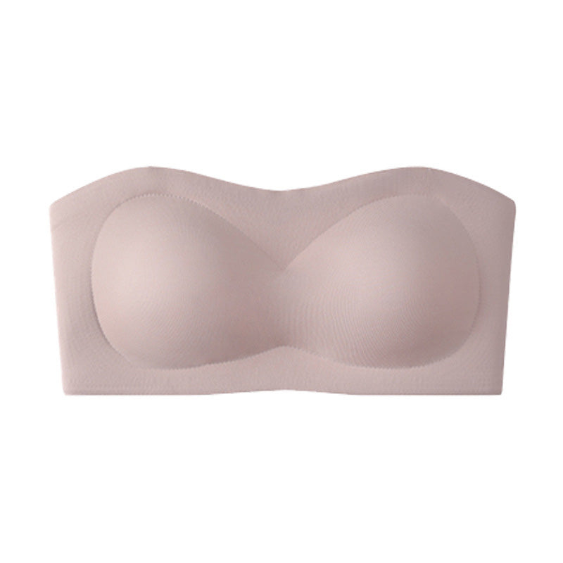 ⛱️Last Day Special Price £7.99!!💞Womens Strapless Bras Push Up Bandeau Bra Non Slip Wireless Supportive Padded Bras Seamless Comfortable Tube Jelly Bra