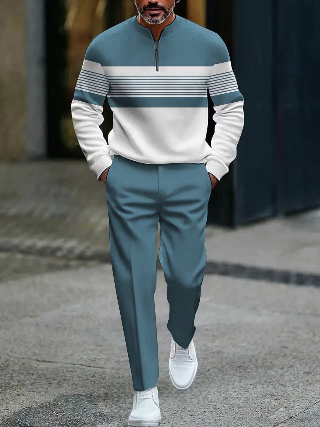 ⌛ Only 3 days – 50% off everything! ⏰ Men's set: graphic print sweater and pants