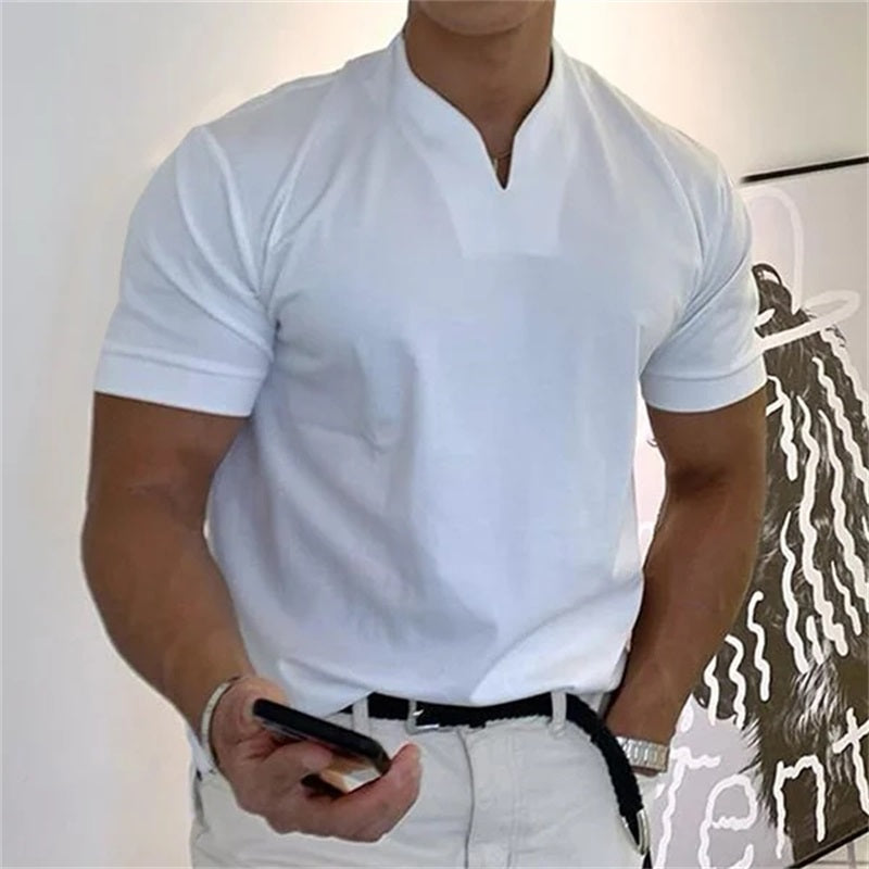 Men's Business Short Sleeve Fitness T-shirt