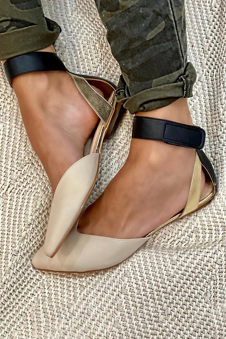 Lydia | Elegant Two-Tone Flats