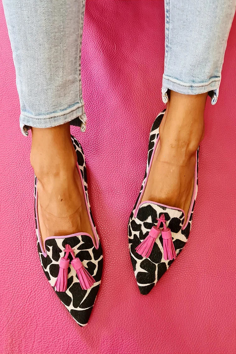 Alessia | Pointed Tassel Loafers