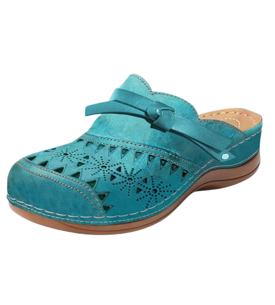 Nicholle - Bow Hollow Out Flat Mules