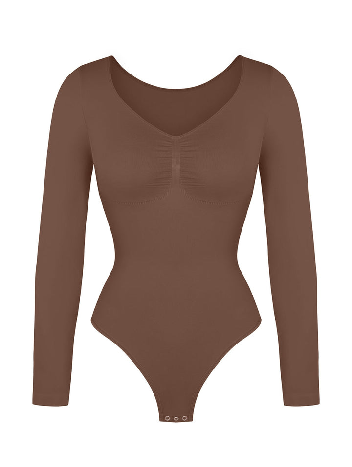 Long Sleeve Bodysuit with Ruching