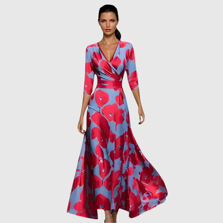 Lila | Graceful Floral Midi Dress