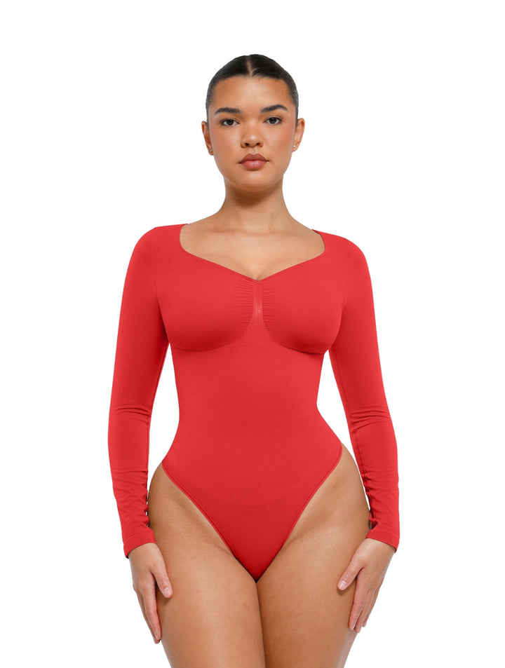 Long Sleeve Bodysuit with Ruching