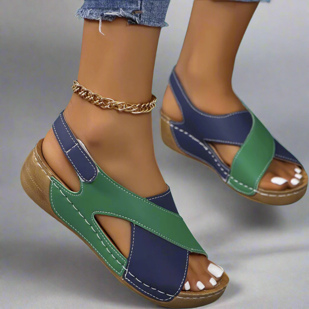 Romy | Colour-Block Slingback Sandals