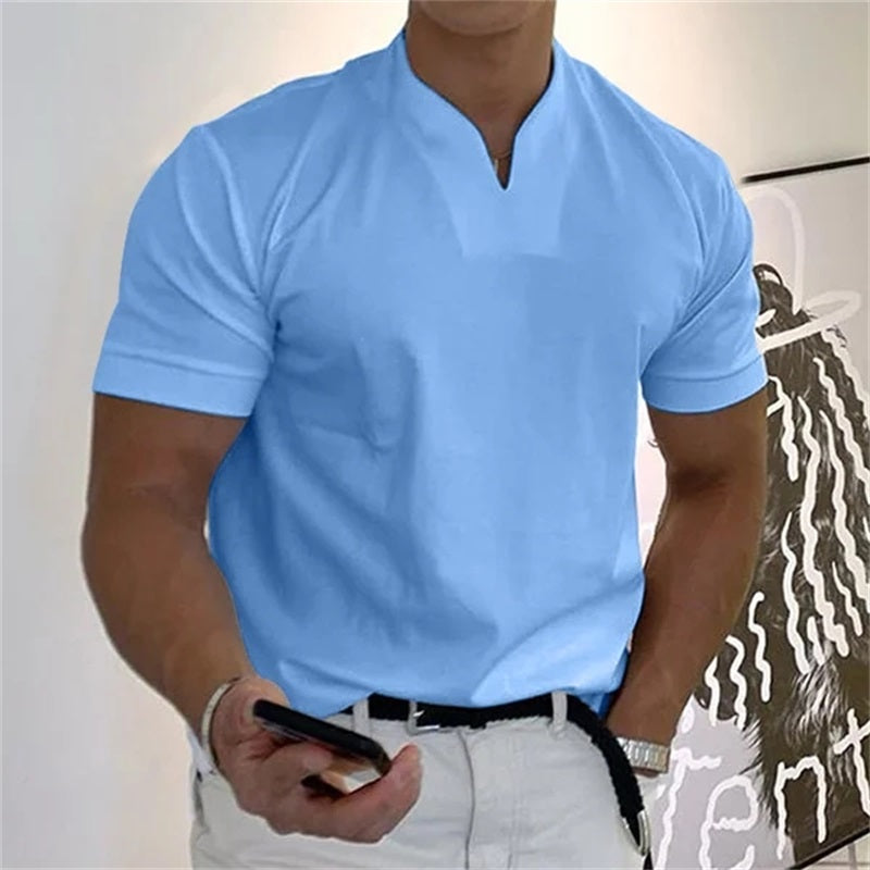 Men's Business Short Sleeve Fitness T-shirt