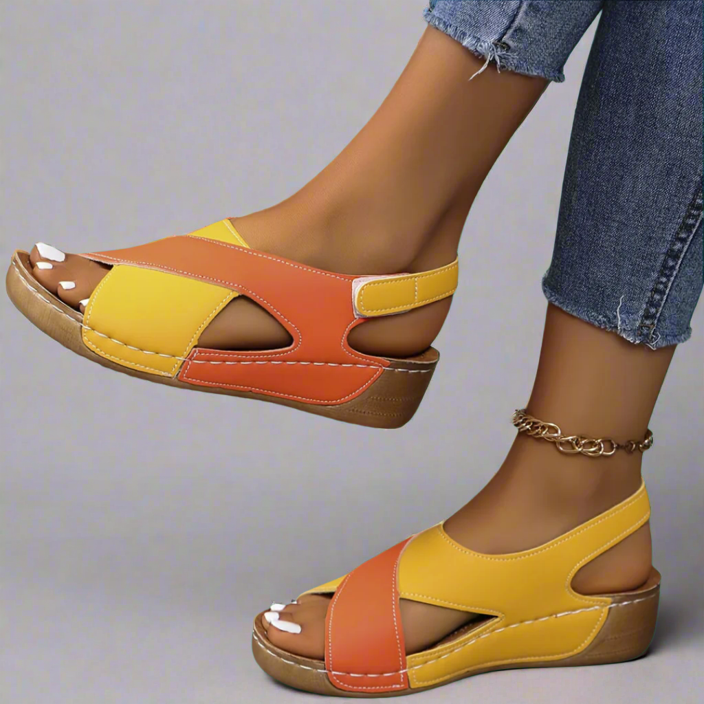 Romy | Colour-Block Slingback Sandals