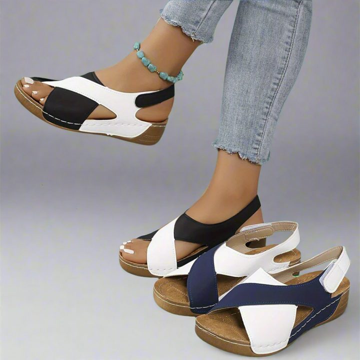 Romy | Colour-Block Slingback Sandals