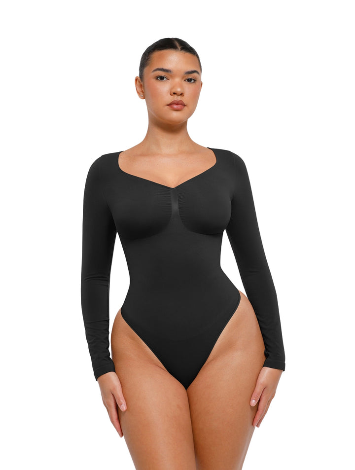 Long Sleeve Bodysuit with Ruching