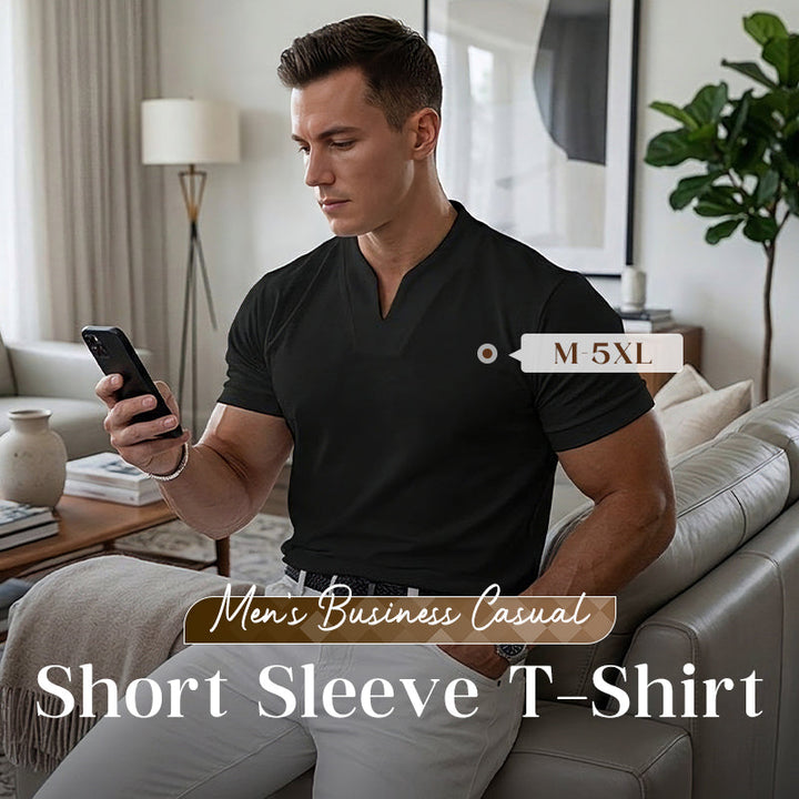 Men's Business Short Sleeve Fitness T-shirt