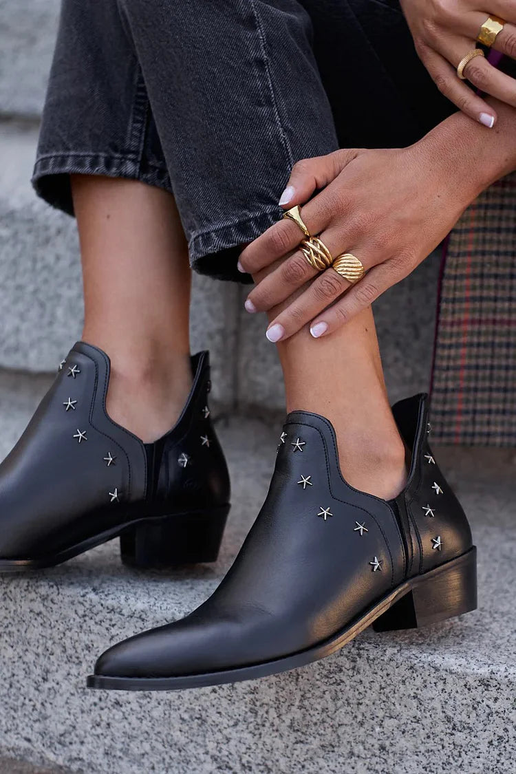 Delphine | Ankle Boots with Star Accents