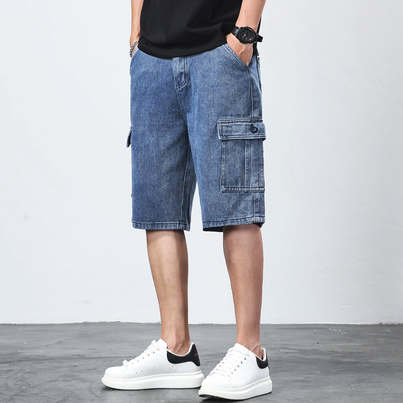 Bermuda Cargo Denim Shorts