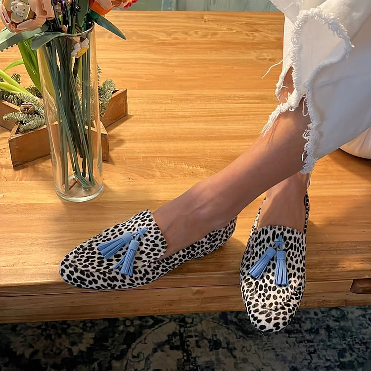 Bianca | Dotted Leather Loafers