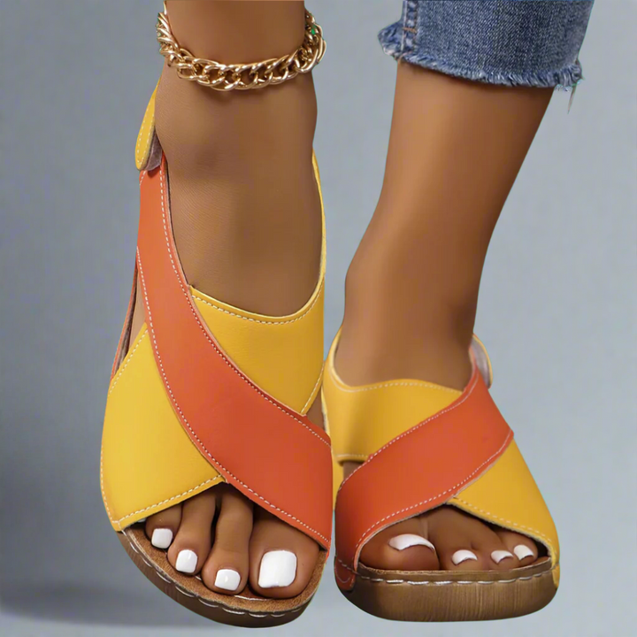 Romy | Colour-Block Slingback Sandals