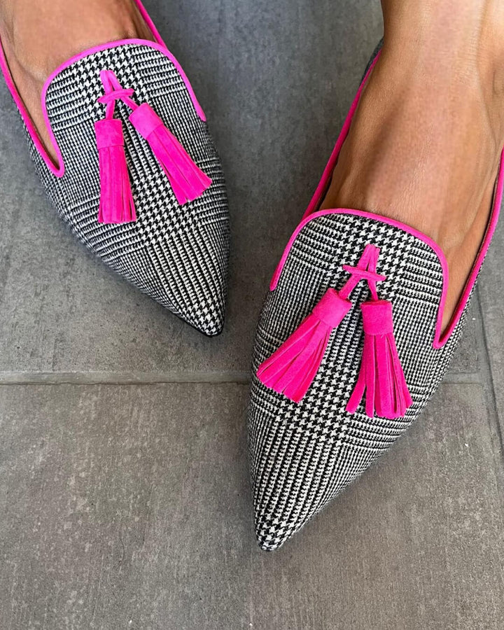 Zara | Pointed Loafer with Vibrant Fringing