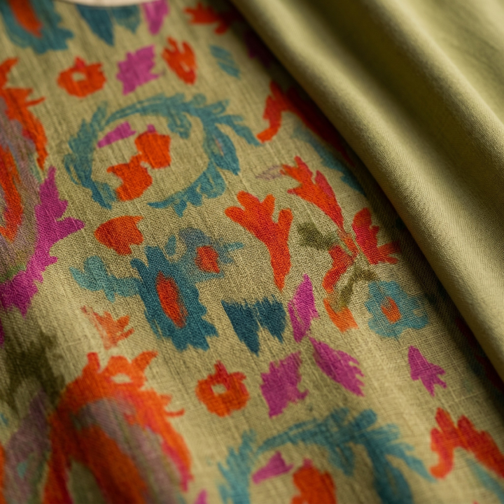Daniela™ | Printed Dress & Matching Waistcoat