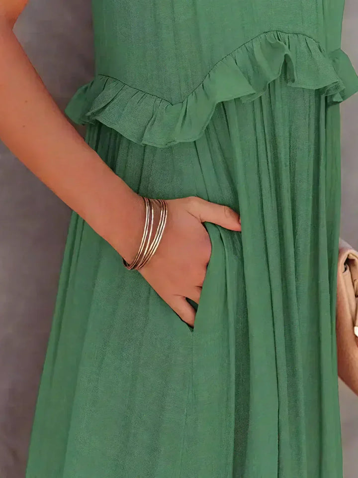 Lara | Halterneck Dress with Ruffles