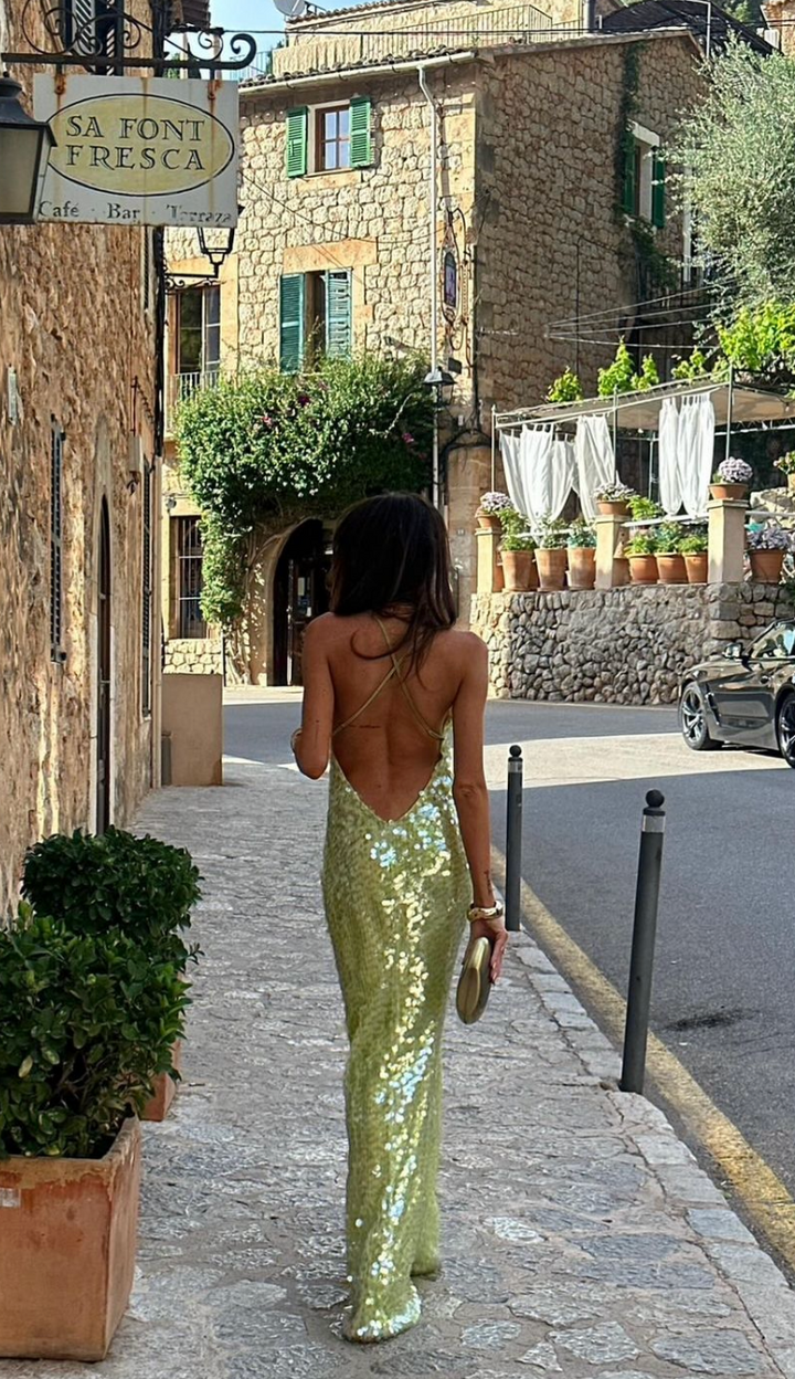 Livia | Sequined Maxi Dress