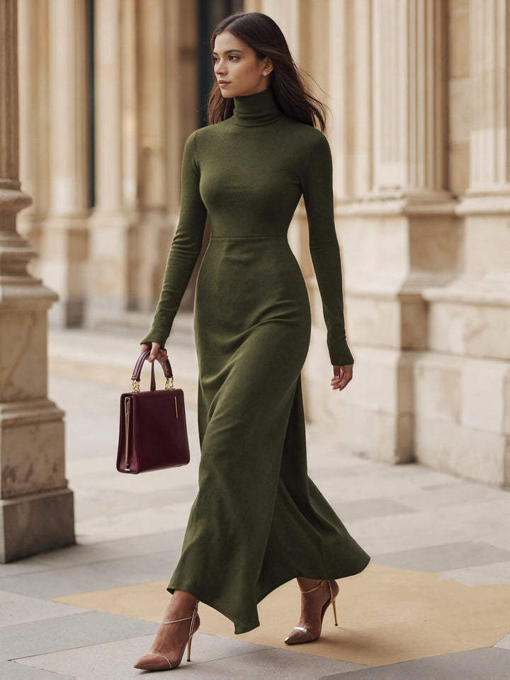 Yara | Elegant High-Neck Maxi Dress