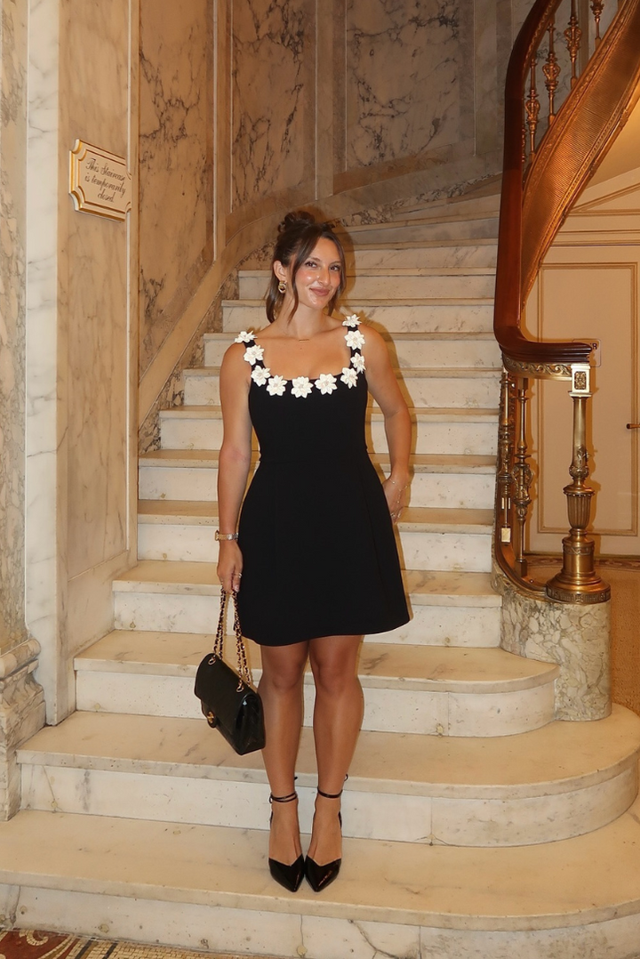 Elena | Floral Neckline Mini Dress