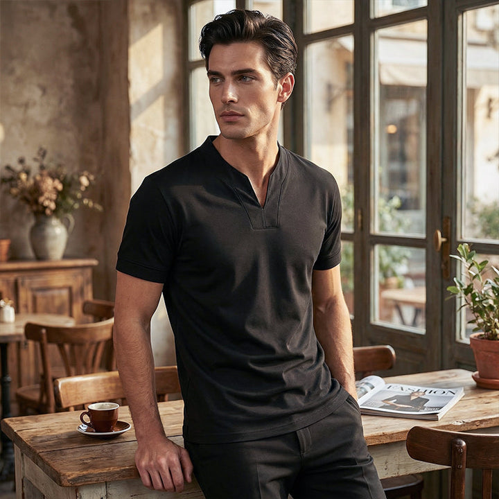 Men's Business Short Sleeve Fitness T-shirt
