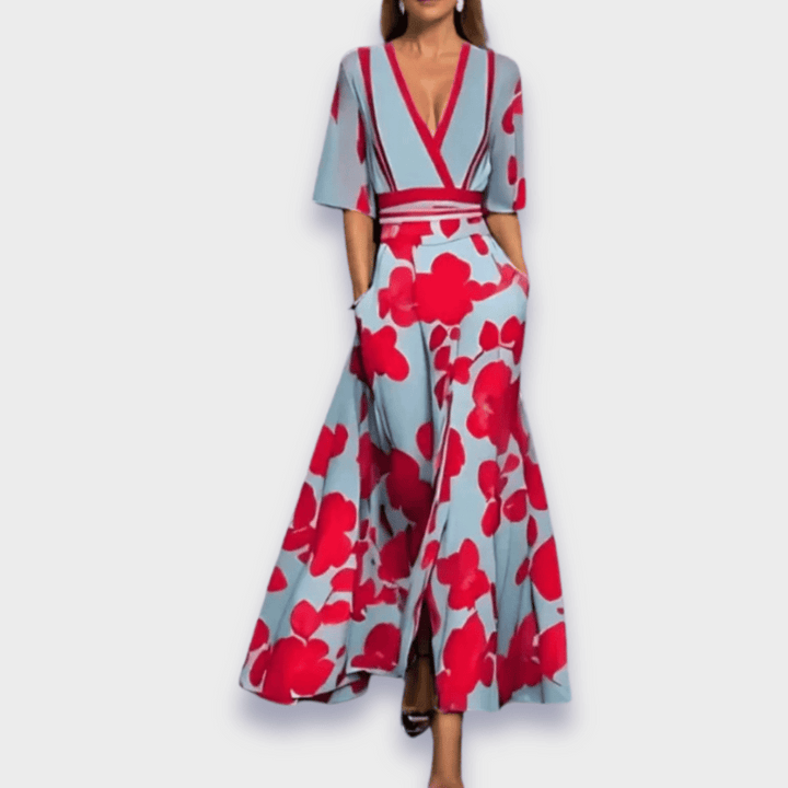 Lila | Graceful Floral Midi Dress