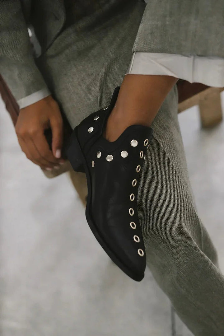Briony | Pointed Ankle Boot with Studs
