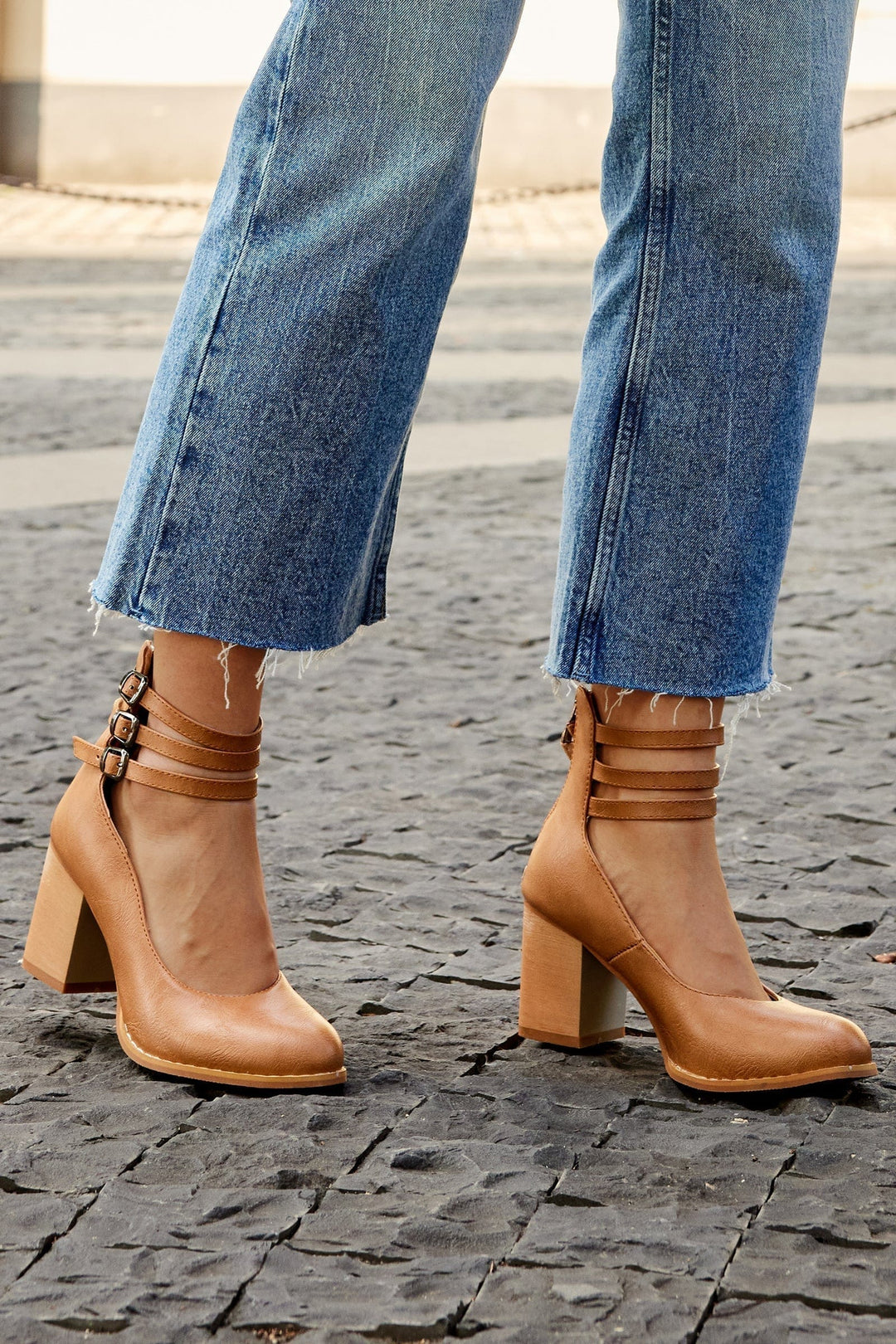 Aria | Elegant Triple Buckle Heels