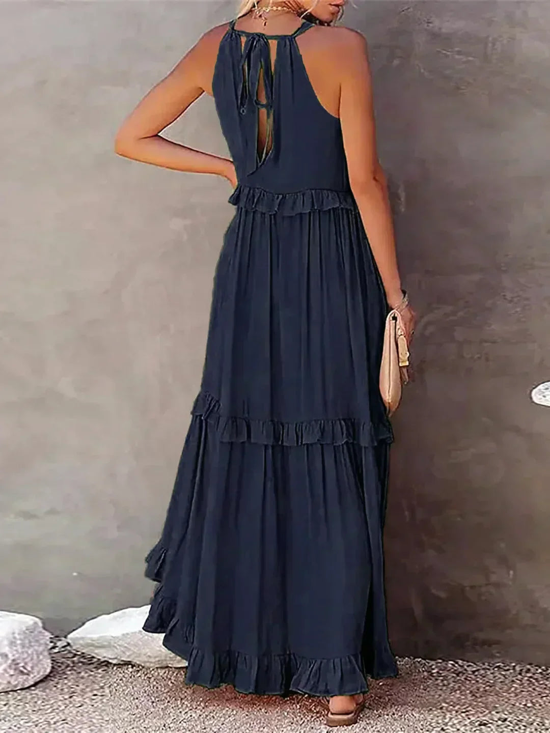 Lara | Halterneck Dress with Ruffles