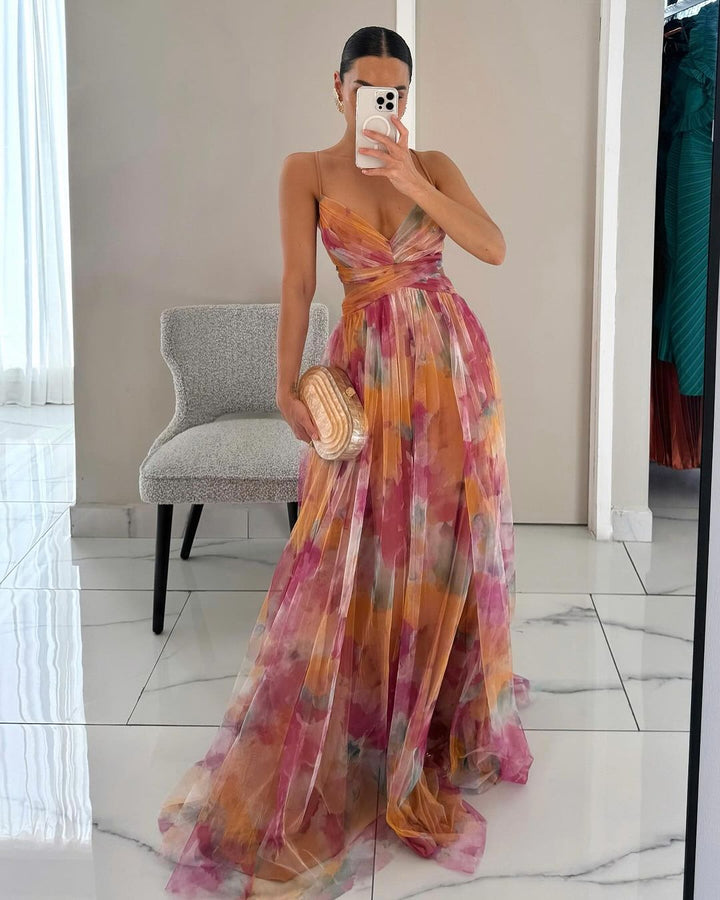 Claudia™ | Charming Long Floral Dress