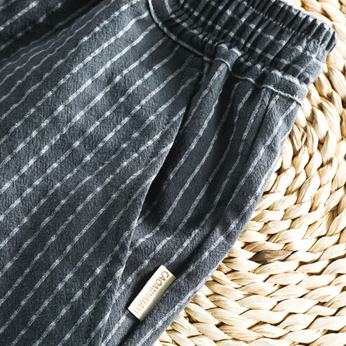 Pinstripe Breezy Cotton Shorts