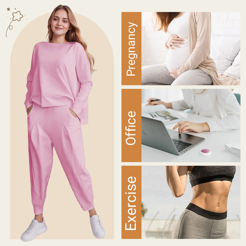 2-Piece Top & Trousers Set – Wrinkle-free, breathable & soft. Easy pull-on, no ironing. Perfect for daily comfort & travel.