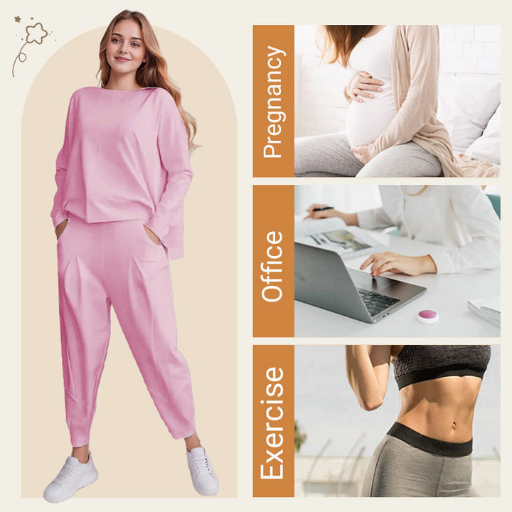 2-Piece Top & Trousers Set – Wrinkle-free, breathable & soft. Easy pull-on, no ironing. Perfect for daily comfort & travel.
