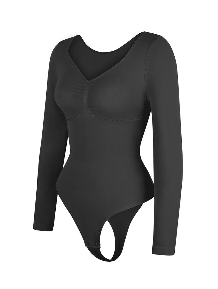 Long Sleeve Bodysuit with Ruching