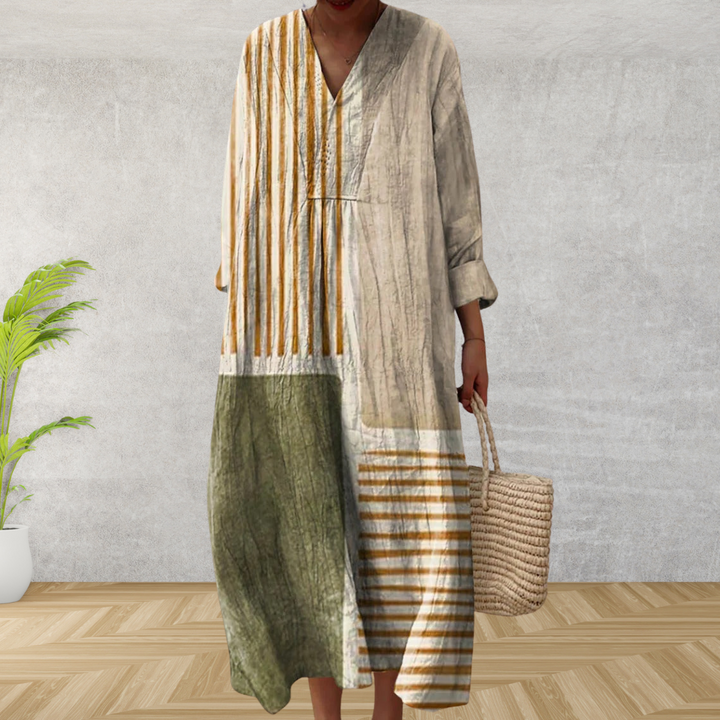 Lana | Geometric Silk Summer Dress
