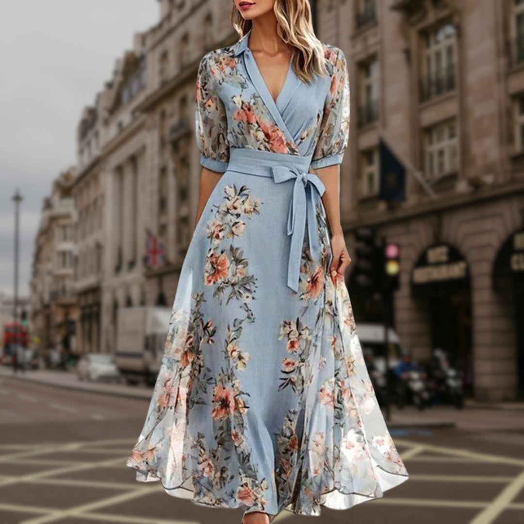 Isolde | Refined Floral Midi Dress