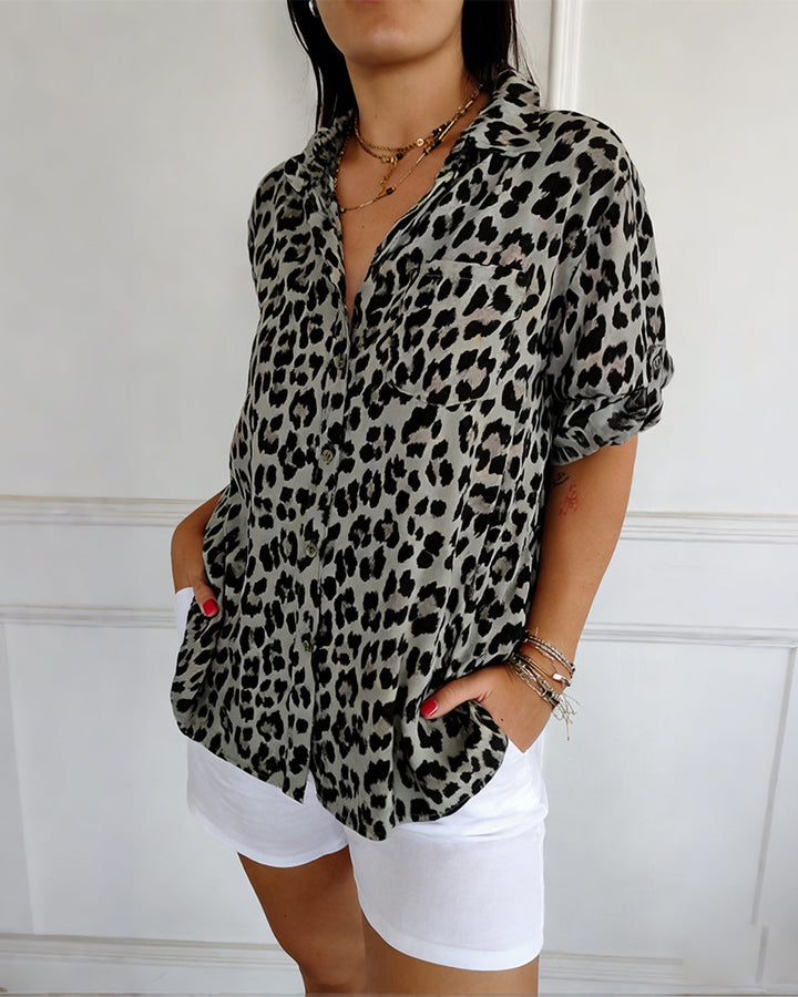 Fashion Leopard Print Blouse