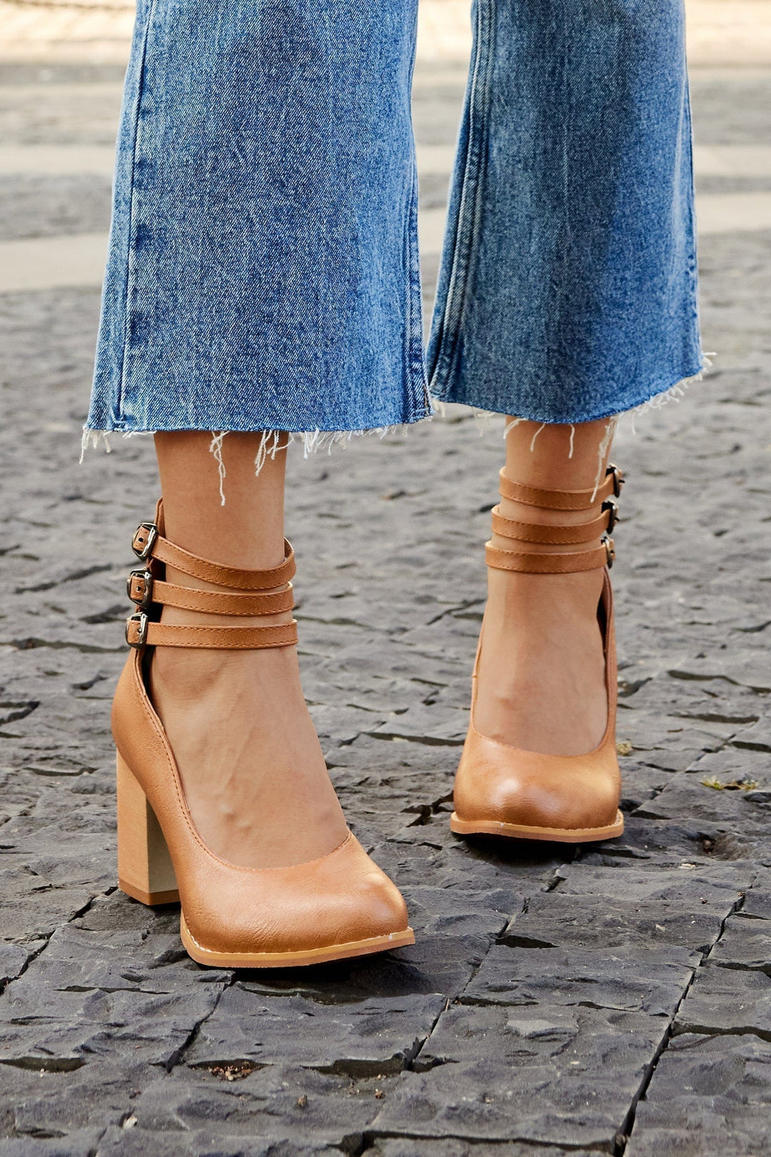 Aria | Elegant Triple Buckle Heels