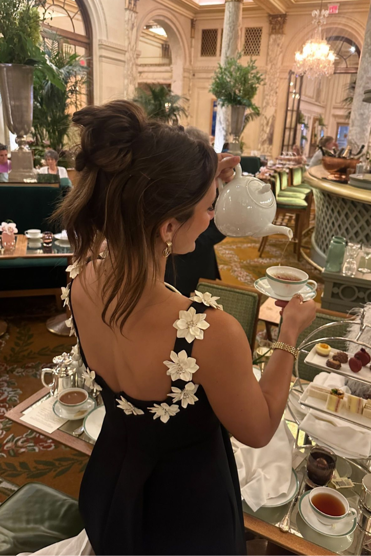 Elena | Floral Neckline Mini Dress