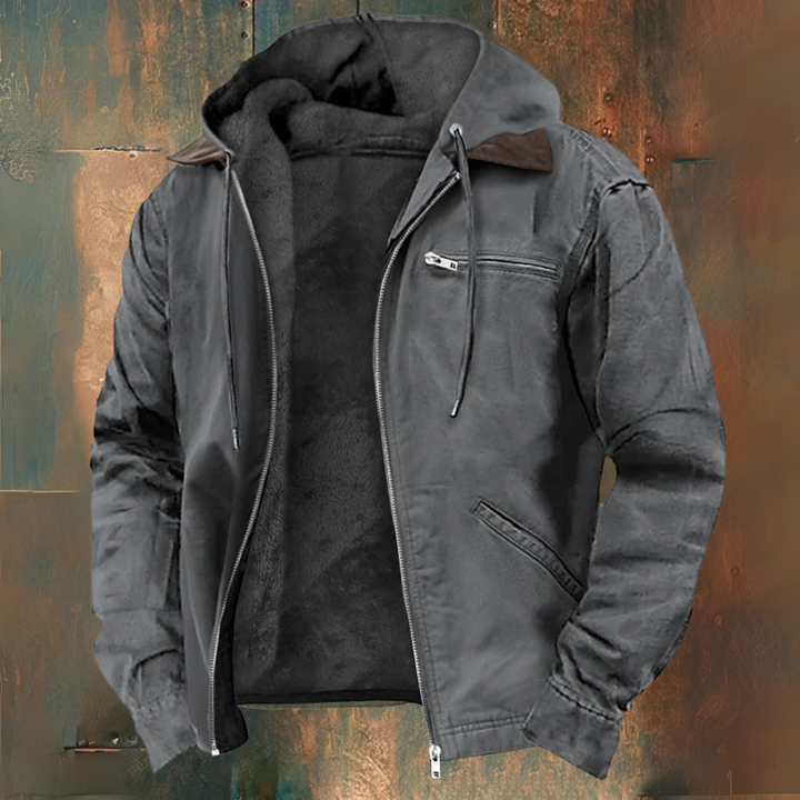 Hooded Jacket with Zipper