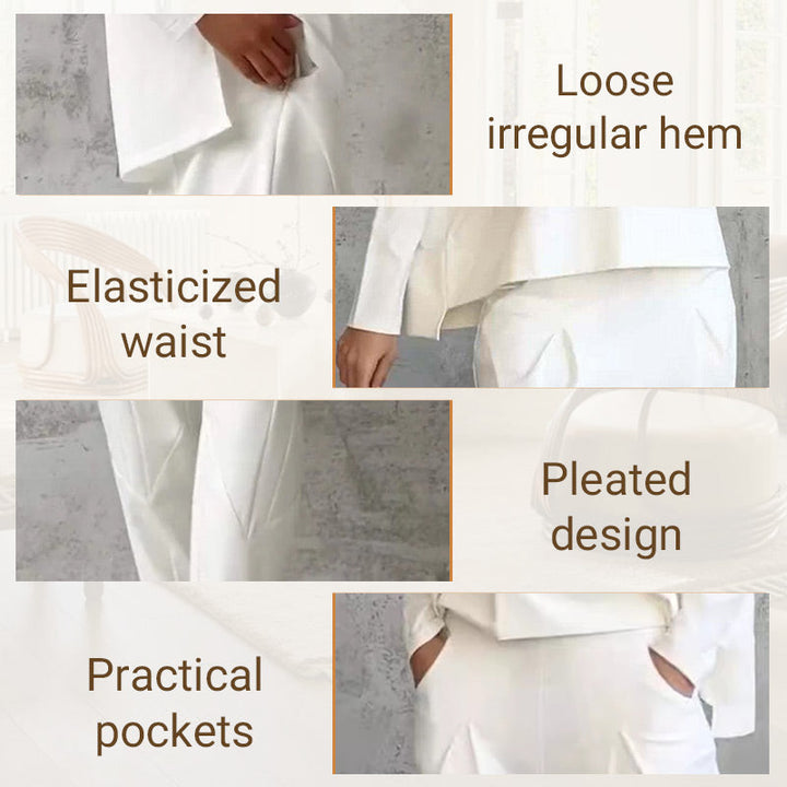 2-Piece Top & Trousers Set – Wrinkle-free, breathable & soft. Easy pull-on, no ironing. Perfect for daily comfort & travel.