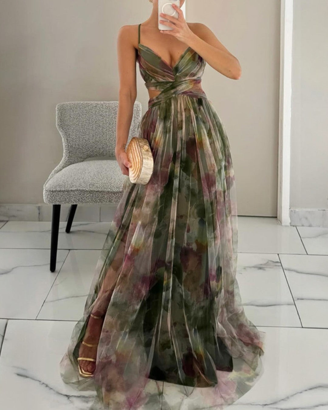 Claudia™ | Charming Long Floral Dress