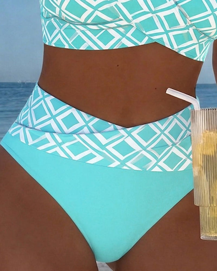 Two-Piece Bikini with Diamond Print