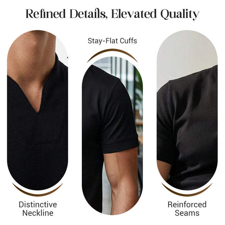 Men's Business Short Sleeve Fitness T-shirt