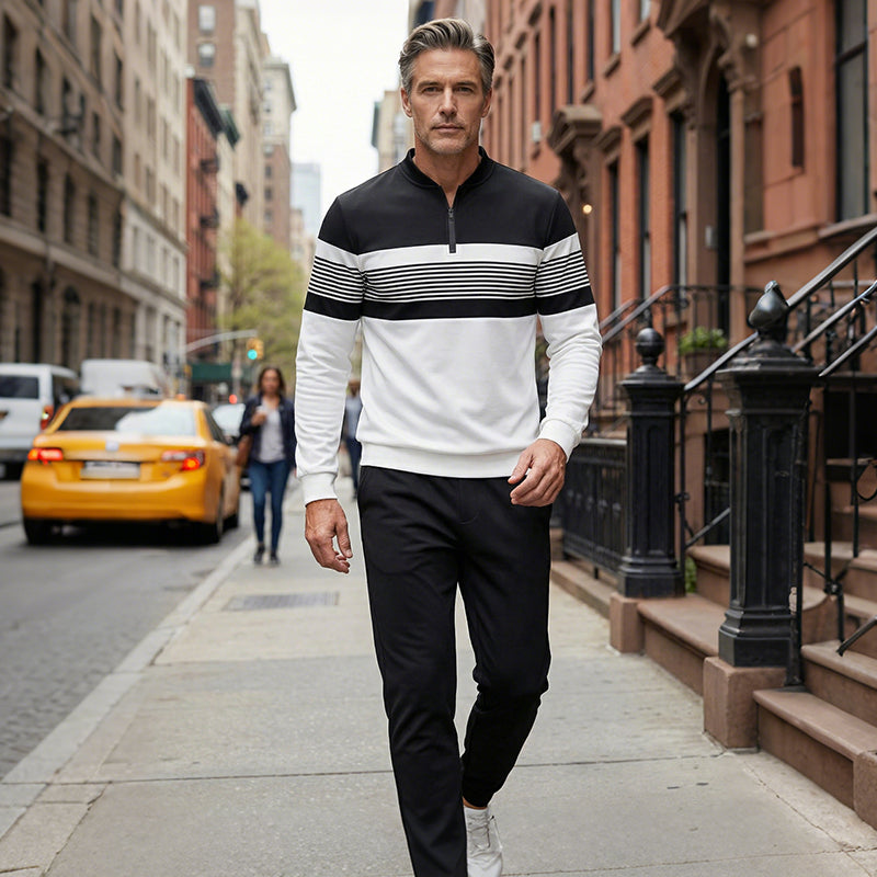 ⌛ Only 3 days – 50% off everything! ⏰ Men's set: graphic print sweater and pants