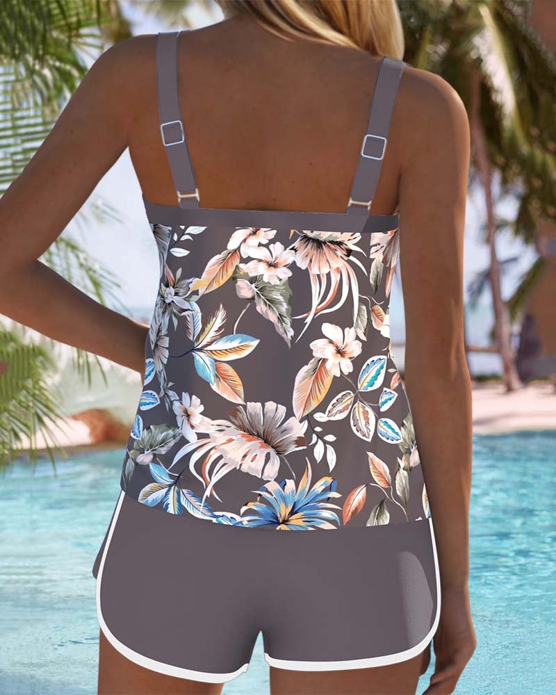 Flattering Floral Tankini Set