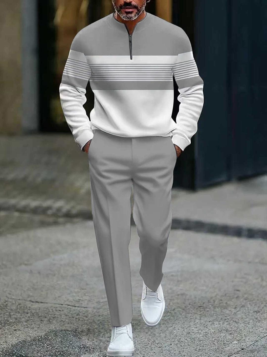 ⌛ Only 3 days – 50% off everything! ⏰ Men's set: graphic print sweater and pants