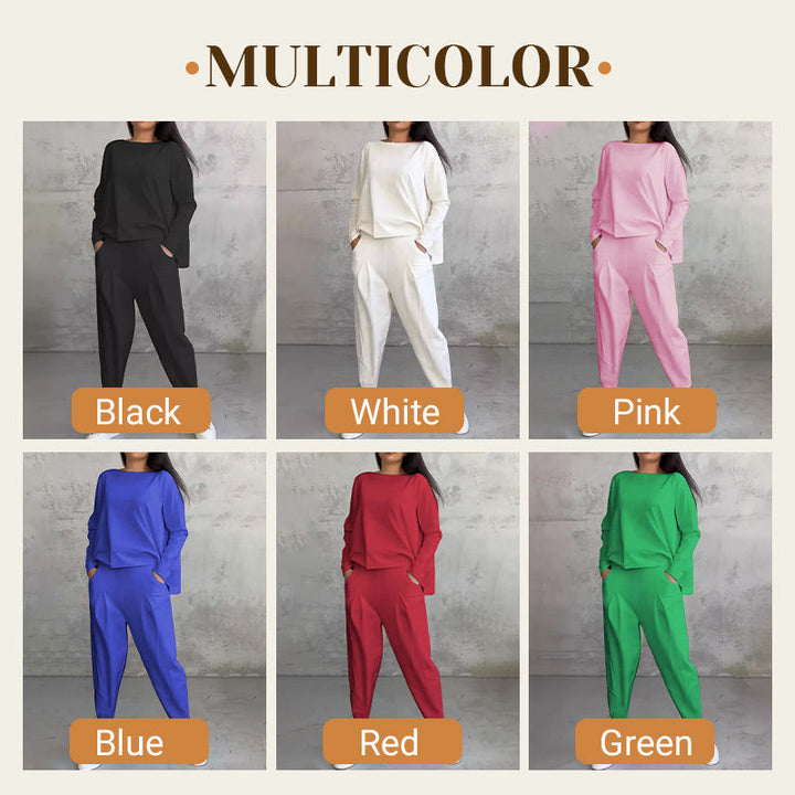 2-Piece Top & Trousers Set – Wrinkle-free, breathable & soft. Easy pull-on, no ironing. Perfect for daily comfort & travel.